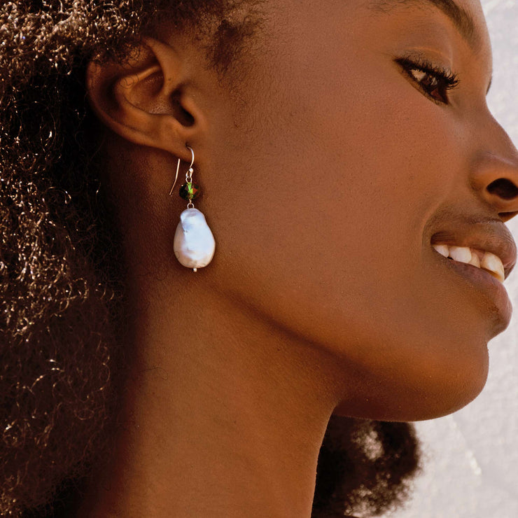 Asara Fresh Water Pearl and Gemstone Earrings