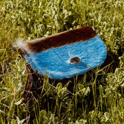 The Malaika Springbok Clutch Bag In Blue Skies
