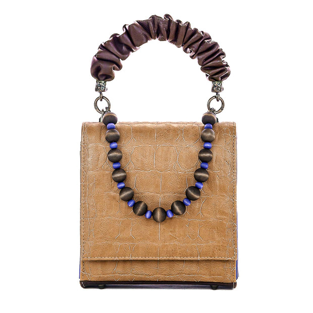 Sadé Box Bag In Golden Croc