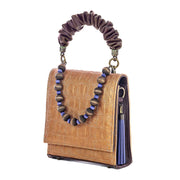 Sadé Box Bag In Golden Croc