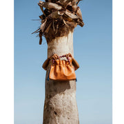 Zahara Medium Ruffle Shopper In Tangerine