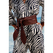 Imani Wrap Leather Belt In Beautiful Brown - Matsidiso South Africa